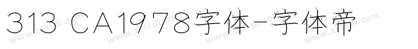 313 CA1978字体字体转换